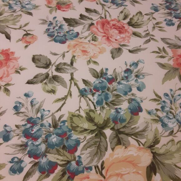 Vintage Revman Floral Flat Queen Sheet Quality Combed Cotton Blend - Picture 7 of 9